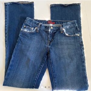 Y2K blue chilly low waist (7.5”) jeans